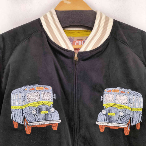 GBL キャラクター刺繍 ベロア スカジャン メンズ JPN:XL