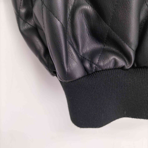 ザラ ZARA FAUX LEATHER JACKET ダイヤキルティング レディース import:M