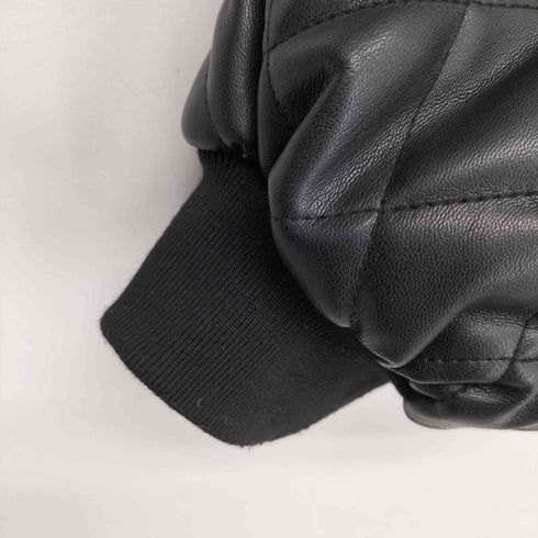 ザラ ZARA FAUX LEATHER JACKET ダイヤキルティング レディース import:M