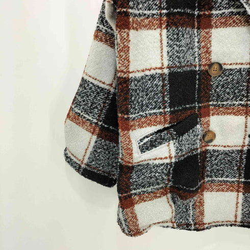 mily bilet 25AW チェック柄 コクーン シルエット ダブル ジャケット コート レディース JPN:XL