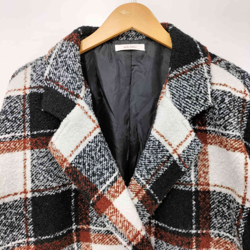 mily bilet 25AW チェック柄 コクーン シルエット ダブル ジャケット コート レディース JPN:XL