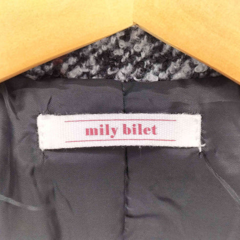 mily bilet 25AW チェック柄 コクーン シルエット ダブル ジャケット コート レディース JPN:XL
