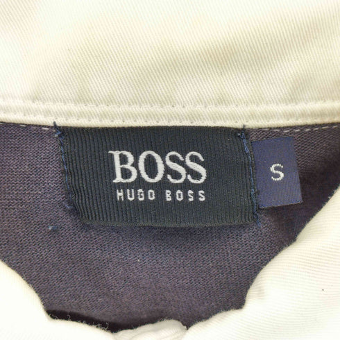 ボスヒューゴボス BOSS HUGO BOSS ボーダー柄 ロゴ刺繍 ロングスリーブラガーシャツ メンズ import:S