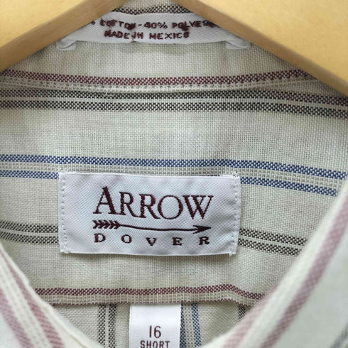 アロー ARROW DOVER メキシコ製 ボタンダウン S/S ストライプ シャツ メンズ 16