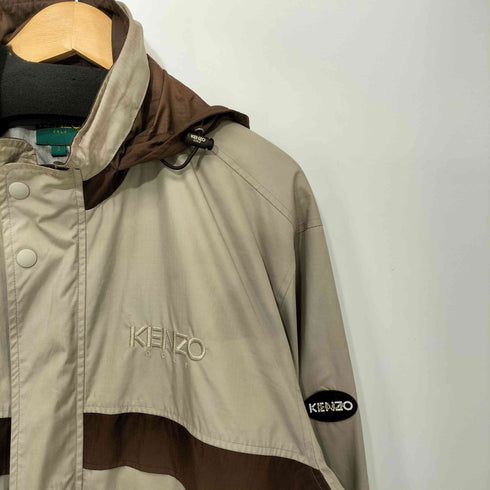 ケンゾーゴルフ KENZO GOLF 90-00s ロゴ刺繍 ジップアップ フーデッドナイロンジャケット メンズ JPN:3