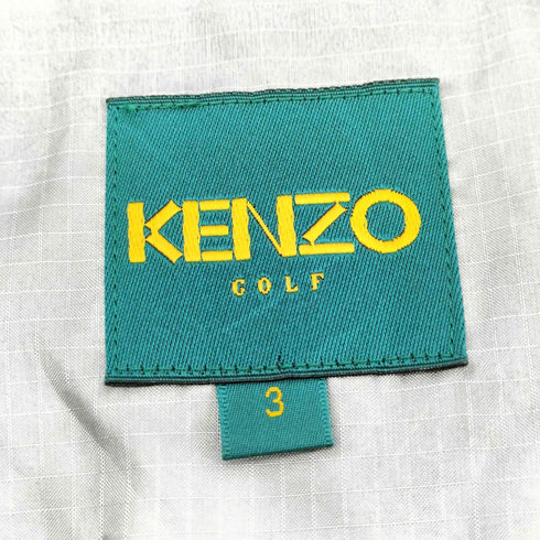 ケンゾーゴルフ KENZO GOLF 90-00s ロゴ刺繍 ジップアップ フーデッドナイロンジャケット メンズ JPN:3