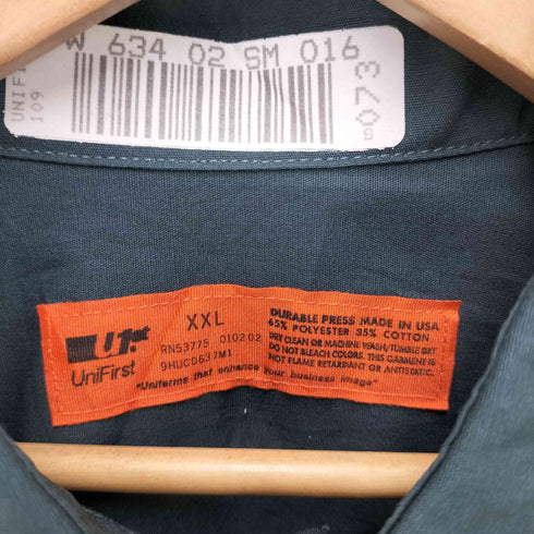 UniFirst USA製 ワークシャツ メンズ XXL