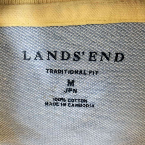 ランズエンド LANDS END 鹿の子ポロシャツ メンズ import:M