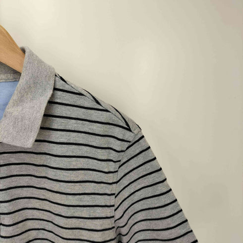 ランズエンド LANDS END TRADITIONAL FIT ボーダーポロシャツ メンズ JPN:M