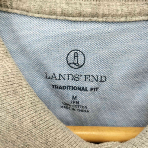 ランズエンド LANDS END TRADITIONAL FIT ボーダーポロシャツ メンズ JPN:M