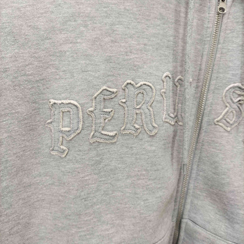 ペルーシュ Perushu ロゴ刺繍 ジップパーカー メンズ JPN:L