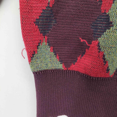 イヴサンローラン Yves Saint Laurent 80-90s アーガイル柄 ニット メンズ import:M