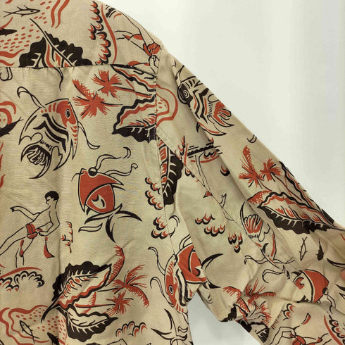 バイグラッドハンド BY GLADHAND SEA ISLAND - L/S COVERALL SHIRTS 総柄 長袖シャツ メンズ JPN:S