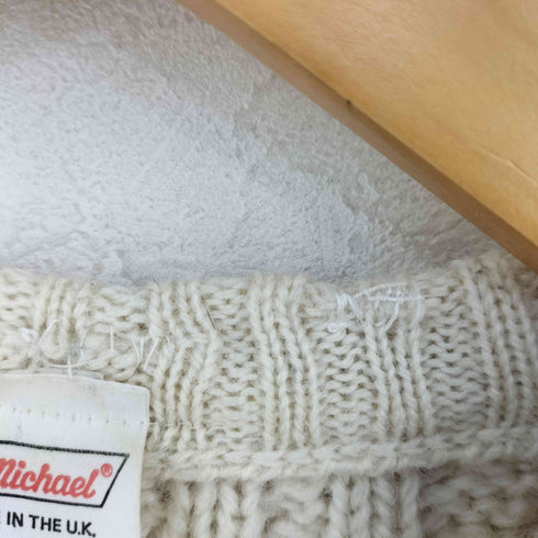 ST MICHAEL 英国製 Pure British Wool 製 フィッシャーマン セーター メンズ to fit chest 40in
