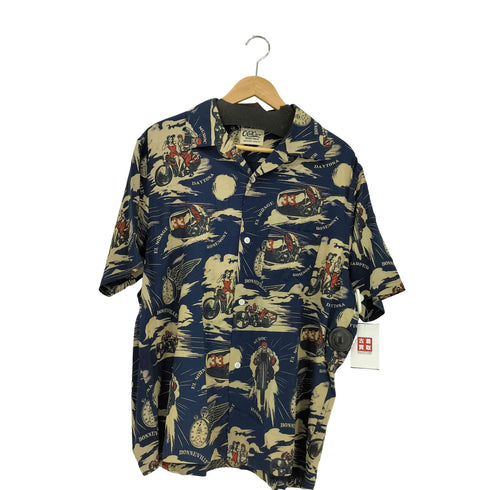 オールドクロウ OLD CROW 24SS BLACKBIRD – S/S SHIRTS 総柄 レーヨン 半袖シャツ メンズ JPN:L