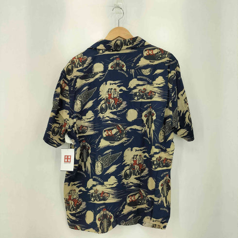 オールドクロウ OLD CROW 24SS BLACKBIRD – S/S SHIRTS 総柄 レーヨン 半袖シャツ メンズ JPN:L