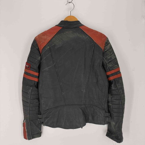 MOTO-CUIR ワッペンデザインライダースジャケット メンズ