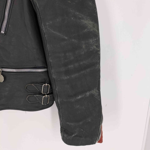 MOTO-CUIR ワッペンデザインライダースジャケット メンズ