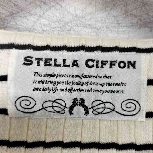 ステラシフォン STELLA CIFFON 素材切り替えボーダーカットソー レディース JPN:36