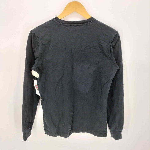 ディーゼル DIESEL 裁断 ロゴ プリント L/S クルーネック Tシャツ メンズ import:XS