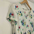 コントワーデコトニエ COMPTOIR DES COTONNIERS シルク レーヨン シワ加工 花柄 ショートスリーブ Vネック カットソー レディース FR:38