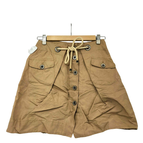 シーバイクロエ SEE BY CHLOE コットンリネン混 ウエストドローコード ポケットデザイン ミニスカート レディース EUR:38