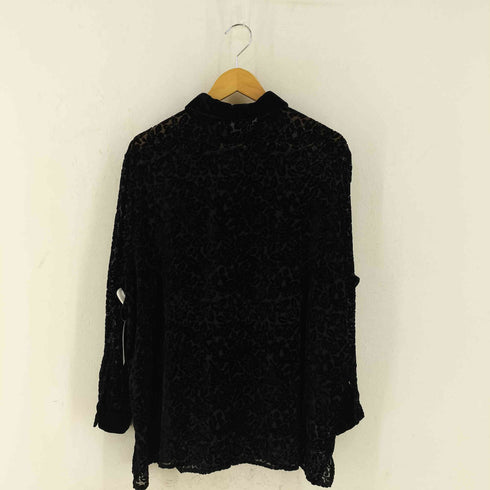 CAROL HORN シースルー ベロア 花柄 シャツ レディース import:L