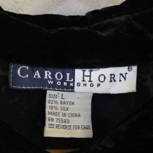 CAROL HORN シースルー ベロア 花柄 シャツ レディース import:L