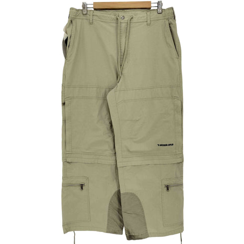 アベイシングエイプ A BATHING APE リップストップ デタッチャブル マルチジップ ワイドパンツ メンズ JPN:XL