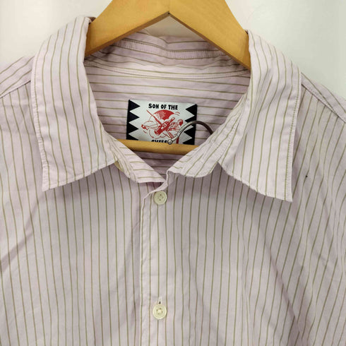 サノバチーズ SON OF THE CHEESE BROAD STRIPE SHIRT ブロード ストライプシャツ メンズ JPN:L