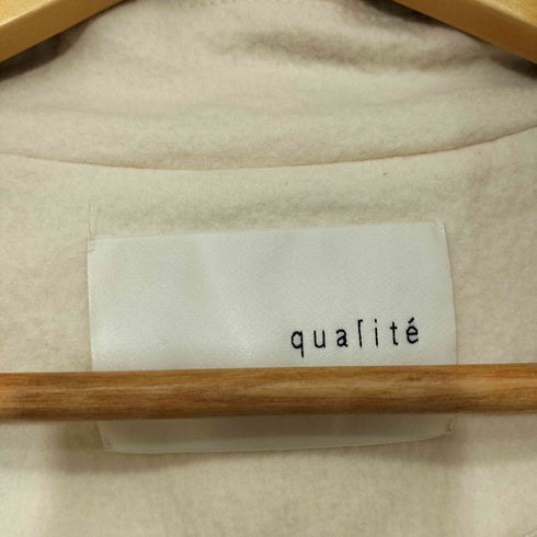 カリテ qualite 圧縮ウールショールカラーコート レディース JPN:38