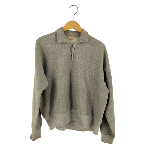 ヘルスニット Healthknit 50S インディアンヘッドプリント ハーフジップ スウェット メンズ XL