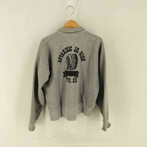 ヘルスニット Healthknit 50S インディアンヘッドプリント ハーフジップ スウェット メンズ XL