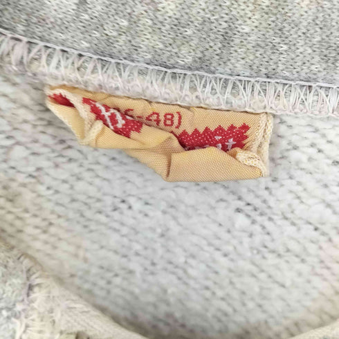 ヘルスニット Healthknit 50S インディアンヘッドプリント ハーフジップ スウェット メンズ XL