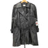 Angel Leather レザー ダブル ブレスト トレンチ コート レディース JPN:9号