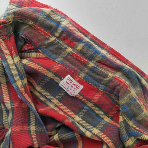 ビッグマック BIG MAC 60S チェック ヘビーネルシャツ メンズ 15-15½