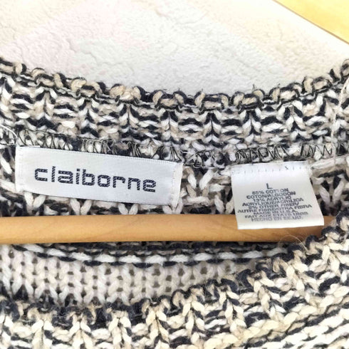 クレイボーン Claiborne 90S USA製 コットン アクリル ニット メンズ L