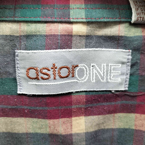 ASTORONE 80-90S チェック L/S ボタンダウン シャツ メンズ import:L