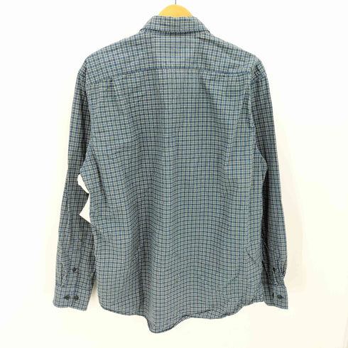 ノーティカ NAUTICA SLIM FIT コットン ポプリン チェック L/S ボタンダウン シャツ 猫目ボタン メンズ import:L