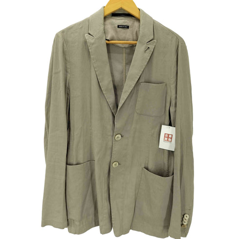 ジョルジオアルマーニ Giorgio Armani 13SS イタリア製 リネン ビスコース 背抜き 2B テーラード ジャケット メンズ EUR:48