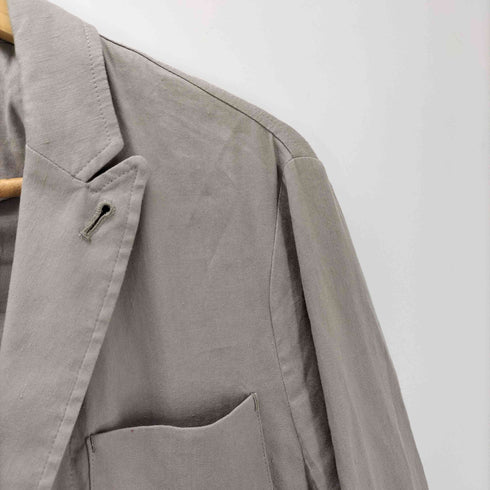 ジョルジオアルマーニ Giorgio Armani 13SS イタリア製 リネン ビスコース 背抜き 2B テーラード ジャケット メンズ EUR:48