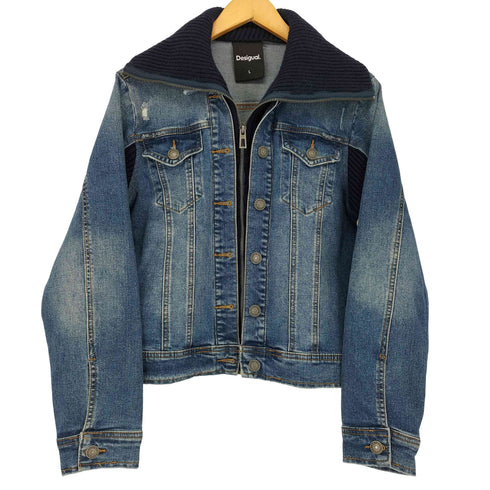 デシグアル Desigual ハイブリッド デニムジャケット レディース import:L