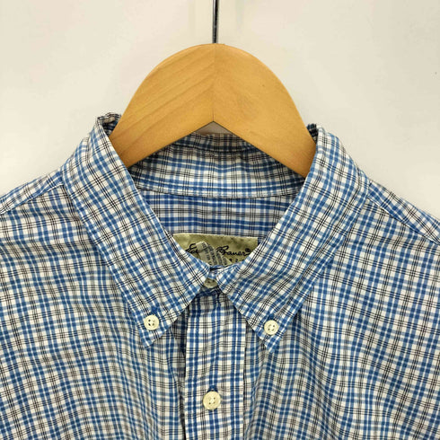 エディーバウアー Eddie Bauer コットン ポプリン チェック L/S ボタンダウン シャツ メンズ import:M
