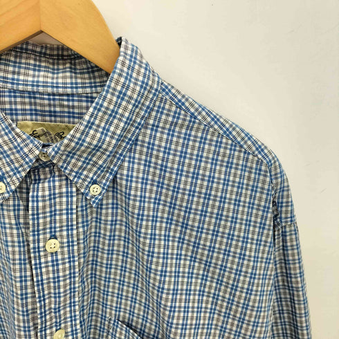 エディーバウアー Eddie Bauer コットン ポプリン チェック L/S ボタンダウン シャツ メンズ import:M