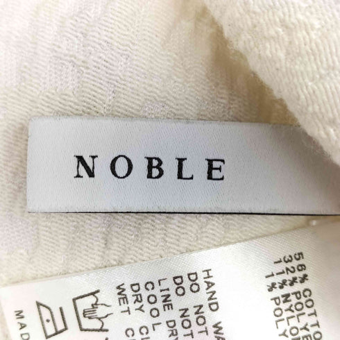 ノーブル Noble 22AW バブル ジャガード パフスリーブ ブラウス レディース