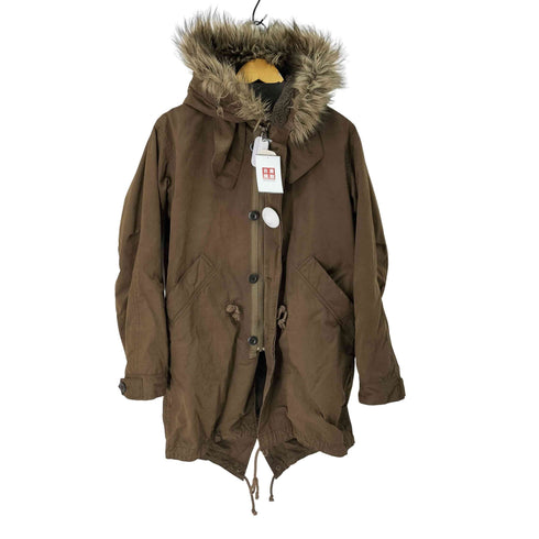 ユニクロ UNIQLO OLD ファー モッズコート フィッシュテール メンズ JPN:M