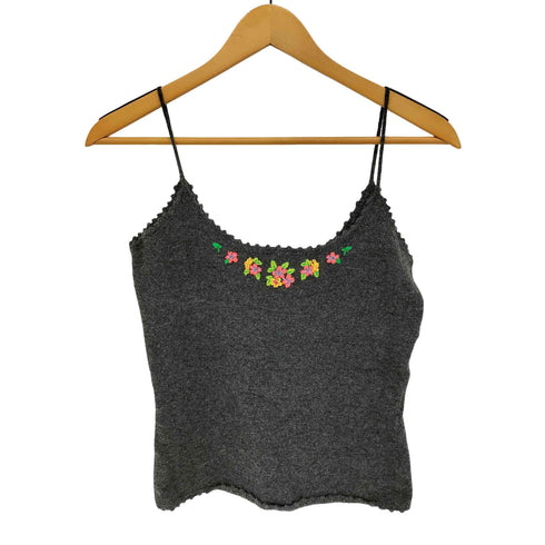 ALBA ROSA 小花 刺繍 ニット キャミソール Y2K レディース FREE