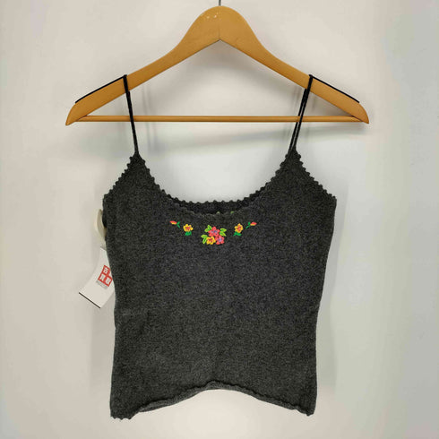 ALBA ROSA 小花 刺繍 ニット キャミソール Y2K レディース FREE