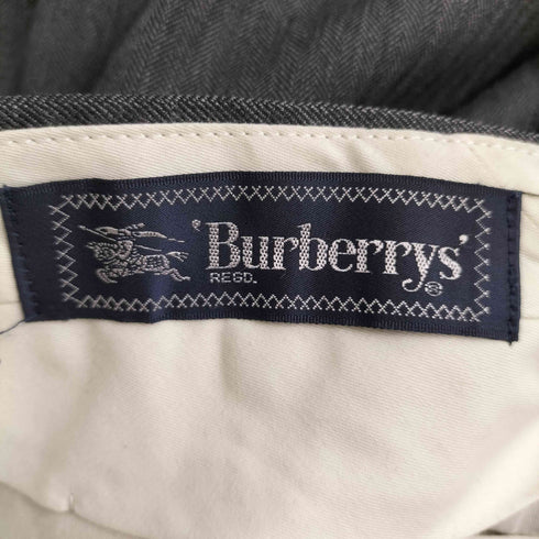 バーバリーズ BURBERRYS 70-80s ヘリンボーン柄 ウール ノータック スラックス メンズ
