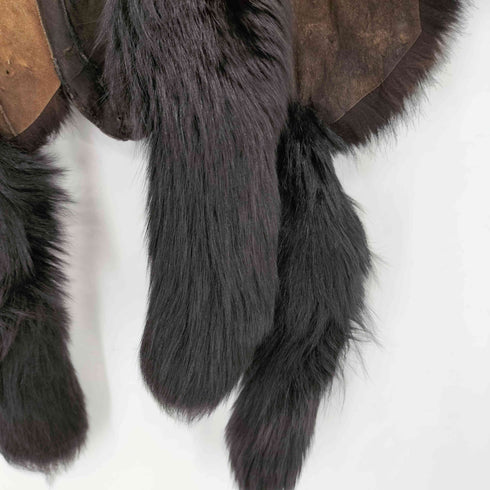 ファー レザーベスト レディース